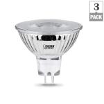 Feit Electric50-Watt Equivalent MR16 GU5.3 Bi-Pin Dimmable 12-Volt Track Lighting 90+ CRI LED Flood Light Bulb, Daylight 3-Pack (BPEXN/950CA/3)