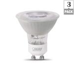 Feit Electric50-Watt Equivalent MR16 GU10 Dimmable Track Lighting 90+ CRI Frosted Flood LED Light Bulb, Bright White 3-Pack (BPMR16IFGU500930CA/3)