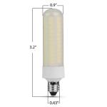 Feit Electric75-Watt Equivalent Bright White (3000K) T4 Mini Candelabra E11 Base Decorative LED Light Bulb (BP75MC/830/LED/HDRP)