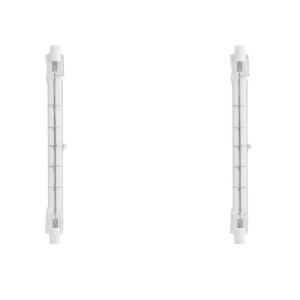 Feit Electric500-Watt Bright White (2800K) T3 R7s Base Dimmable Halogen Light Bulb (2-Pack) (BPQ500T3/CL/2/HDRP)