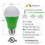 Feit Electric9-Watt E26 A19 Medium Base Non-Dim Indoor and Greenhouse Full Spectrum Plant Grow LED Light Bulb 1-Pack (A19/GROW/LEDG2/BX)