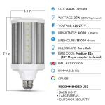 Feit Electric300-Watt Equivalent Corn Cob E26 with E39 Mogul Adapter High Lumen HID Utility LED Light Bulb Daylight (5000K) (1-Pack) (C4000/5K/LEDG2/HDRP)