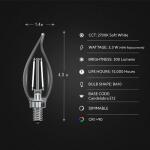 Feit Electric40W Equivalent BA10 E12 Candelabra Dim White Filament Clear Glass Chandelier LED Light Bulb Soft White 2700K 3-Pack (CFC40927CAWFILHDRP/3)