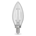 Feit Electric100-Watt Equivalent B10 E12 Candelabra Dimmable White Filament Clear Chandelier LED Light Bulb Soft White 2700K 3-Pack (CTC100927CAWFILHDRP3)