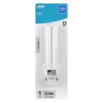 Feit Electric13-Watt Equivalent PL CFLNI Quad Tube 4-Pin G24Q-1 Base Compact Fluorescent CFL Light Bulb, Cool White 4100K 1-Pack (BPPLD13E/41/HDRP)