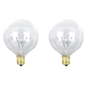 Feit Electric20-Watt Soft White (2700K) G12 1/2 Candelabra E12 Base Dimmable Incandescent Light Bulb 2-Pack (BP20G121/2/HDRP)