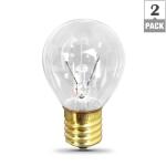 Feit Electric25-Watt Soft White (2700K) S11 Intermediate E17 Base Dimmable Incandescent Light Bulb 2-Pack (BP25S11N/2/HDRP)