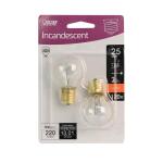 Feit Electric25-Watt Soft White (2700K) S11 Intermediate E17 Base Dimmable Incandescent Light Bulb 2-Pack (BP25S11N/2/HDRP)