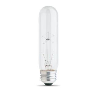 Feit Electric40-Watt T10 Medium E26 Base Dimmable Incandescent Light Bulb, Soft White 2700K 1-Pack (BP40T10/HDRP)