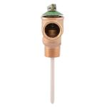 Cash Acme 3/4 in. Bronze NCLX Temperature and Pressure Relief Valve with 1-1/4 in. Shank MNPT Inlet x FNPT Outlet