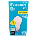 EcoSmart 150-Watt Equivalent A23 Energy Star Dimmable LED Light Bulb Bright White (1-Pack)