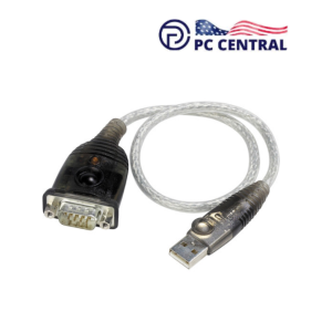 ATEN USB Type-A Male to RS-232/DB-9 Serial Male Adapter Cable (13.8") 