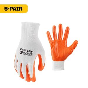 FIRM GRIP Large Nitrile Coated Work Gloves 5 Pack (5558-032)