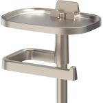 Delta Freestanding Toilet Paper Holder with Shelf and Reserve in Flat Nickel