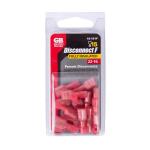 Gardner Bender 22 - 18 AWG 0.250 Fully Insulated F-Disconnects in Red (15-Pack) - 15-151F