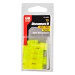 Gardner Bender 12 -10 AWG 0.25 in. Tab Male Fully-Insulated Disconnect, Yellow (10-Pack) - 15-155M