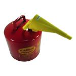 5 Gal. Capacity Red Galvanized Steel Type I Gasoline Safety Can with Funnel (UI50FS)