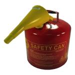 5 Gal. Capacity Red Galvanized Steel Type I Gasoline Safety Can with Funnel (UI50FS)