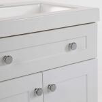 Glacier BayEverdean 25 in. W x 19 in. D x 34 in. H White Single Sink Freestanding Bath Vanity with White Cultured Marble Top