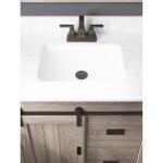 Glacier Bay Brindley 30 in. W x 20 in. D x 35 in. H Gray w/White Engineered Stone Top Single Sink Freestanding Bath Vanity Weathered 