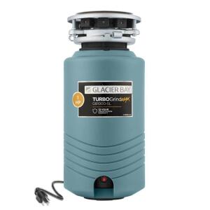 Glacier Bay TurboGrind Max 1 HP Continuous Feed Garbage Disposal with Pre-Installed Power Cord (10-US-GB1000-SL)