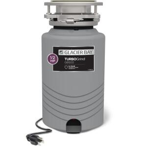 Glacier Bay 1/2 HP TurboGrind Continuous Feed Garbage Disposal with Power Cord (10-US-GB500)