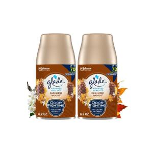 Glade Cashmere Woods Automatic Air Freshener Refill, 6.2 oz (2 Count) (306044)