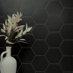 MSIGlassel Nero Hexagon 9 in. x 10 in. Matte Porcelain Floor and Wall Tile (0.49 sq. ft./Each) (NHDGLNE9X10.5HX)