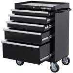 HuskyH27TR5BLK 27 in. W 5-Drawer Gloss Black Rolling Tool Cabinet