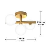 Artika Bloom 13" 15-Watt Modern Gold LED Flush Mount Ceiling Light Fixture – 5 CCT for Kitchen or Bedroom (FM-BL5C-HD2GD)