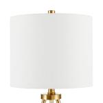 Hampton Bay 22-inch Quinby Gold Tripod Table Lamp with White Fabric Shade