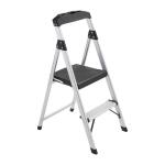 Gorilla Ladders 2-Step Aluminum Step Stool Ladder, 250 lbs. Type I Duty Rating (8ft. Reach Height) (GLA-2-2)