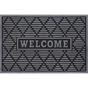 StyleWellDiamonds Charcoal 24 in. x 36 in. Welcome Door Mat (60700281124x36)