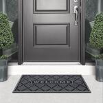 StyleWellDiamonds Charcoal 24 in. x 36 in. Welcome Door Mat (60700281124x36)