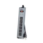 Commercial Electric 8 ft. 6-Outlet Metal Surge Protector - Gray YLPT-44-1A