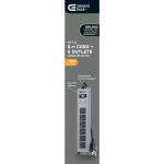 Commercial Electric 8 ft. 6-Outlet Metal Surge Protector - Gray YLPT-44-1A