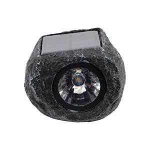 Hampton Bay 15 Lumen Gray LED Weather Resistant Outdoor Solar Mini Rock Spot Light (92360-809)