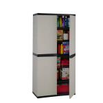 HDXPremium One 35 in. W x 71.7 in. x 18.5 in. D 4-Shelf Resin Freestanding Cabinet in Grey (259916)