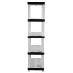 HDX5-Tier Easy Assembly Multi-purpose Plastic Garage Storage Shelving Unit in Gray (36 in. W x 72 in. H x 18 in. D) (127932)