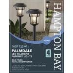 Home Decorators CollectionPalmdale 20 Lumen Gray LED Weather Resistant Outdoor Solar Path Light with Glass Lens 4-Pack (NXT-2364-V-4PK)