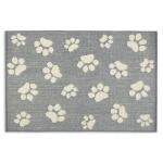 Home DynamixComfy Pooch Gray/Tan Paw 23.6 in. x 35.4 in. Machine Washable Kitchen Mat (4-CPMP-912)