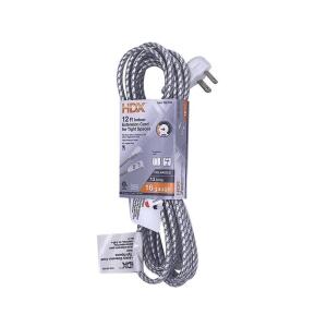 HDX12 ft. 16/2 Light Duty Indoor Braided Tight Space Extension Cord, Grey/White ( FSEX60)