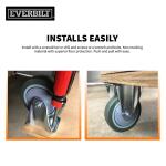 Everbilt 5 in. Rigid Plate Caster with Gray Rubber Like TPR and 350 lb. Load Rating (4033545EB)