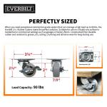 Everbilt 2 in. Swivel Plate Caster with Locking Brake, Gray Rubber Like TPR and Steel, 90 lb. Load Rating (4035245EB)