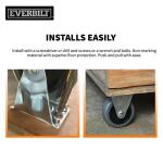 Everbilt 3 in. Rigid Plate Caster with Gray Rubber Like TPR and 175 lb. Load Rating (4037346EB)