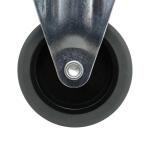 Everbilt 3 in. Rigid Plate Caster with Gray Rubber Like TPR and 175 lb. Load Rating (4037346EB)