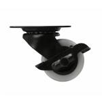 Everbilt 2 in. Rigid Plate Caster with Gray Rubber-Like TPR, Steel, 90 lbs. Load Rating(4033245EB)