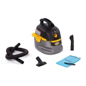 Stinger2.5 Gallon 1.75 Peak HP Small Shop Vac Wet Dry Vacuum with Filter Bag, Hose, Utility Nozzle and Car Nozzle Attachments (HD2025)