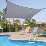 Vigoro 12 ft. x 12 ft. Stone Gray Square Shade Sail (25683)