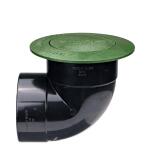 NDSPop-Up Drainage Emitter with Elbow for 4 in. Drain Pipes, Green Plastic (422G)